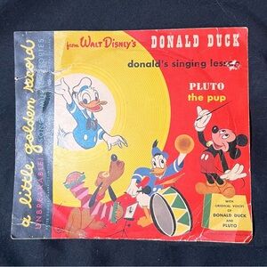 Vintage Disney Little Golden Record Donald Duck Pluto 1949